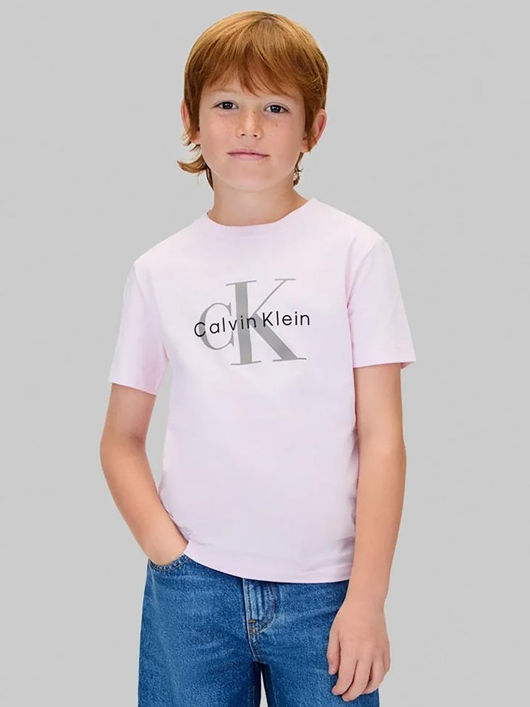 Παιδική μπλούζα μακό CK MONOGRAM SS T-SHIRT IU0IU00715TDI | IU0IU00715TDI