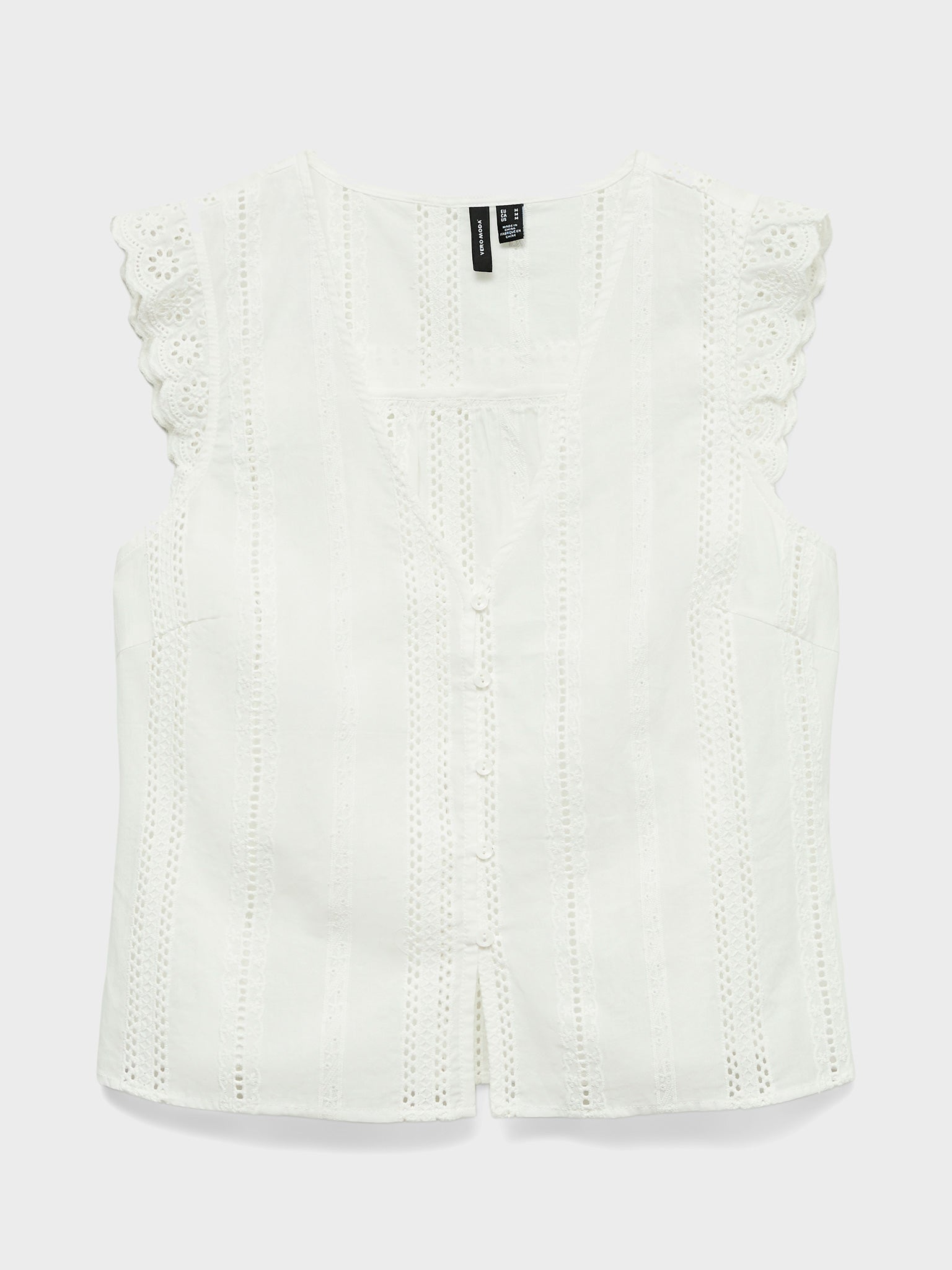 Γυναικείο top με δαντέλα VMBELL EMB SL TOP WVN 10348259 | 10348259