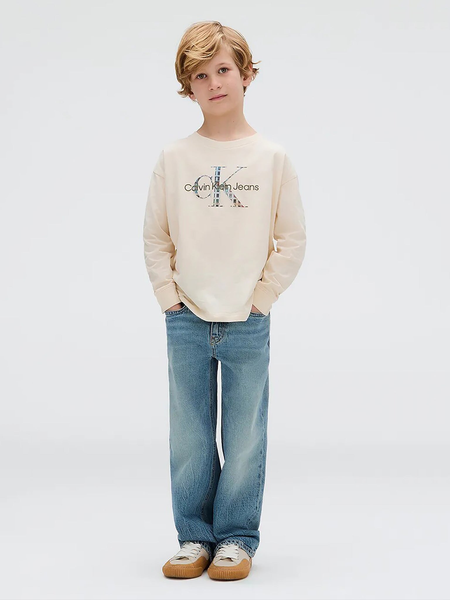 Παιδική μπλούζα μακό FLLED IN MONOLOGO LS TEE IB0IB02531PGB | IB0IB02531PGB