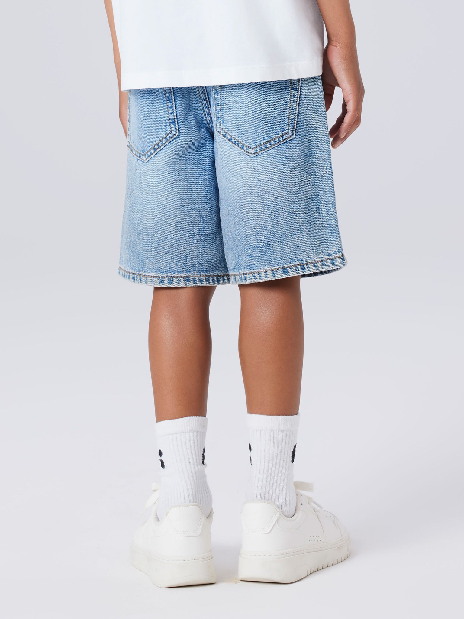 Εφηβική βερμούδα τζιν light bleached NKMRYAN REG L DNM SHORTS 6750-DM NOOS 13240777 | 13240777