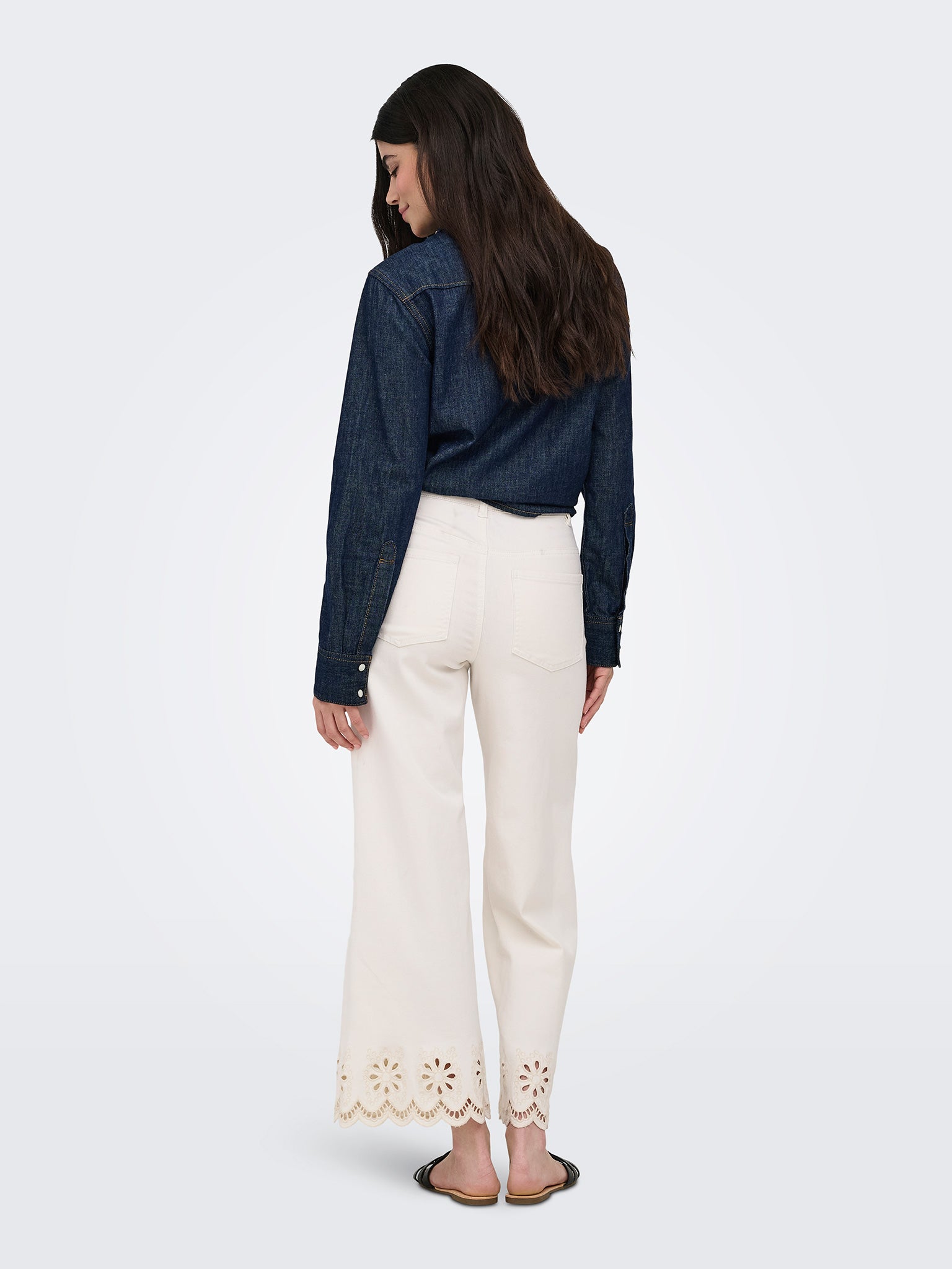 Γυναικείο παντελόνι τζιν ONLMADISON HW CROP WIDE BRO ANGL DNM 15372378 | 15372378