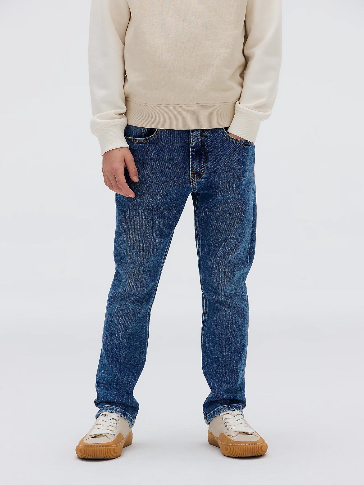 Εφηβικό παντελόνι τζιν DAD AUTHENTIC STONE BLUE IB0IB025401A4 | IB0IB025401A4