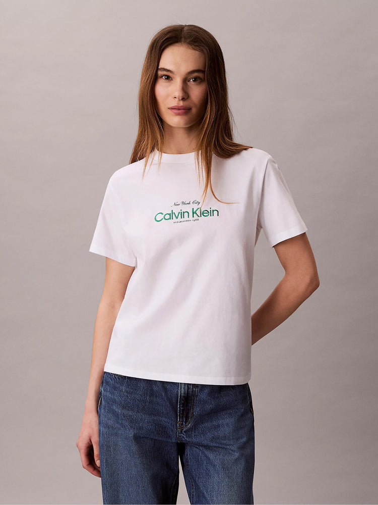 Γυναικείο t-shirt SS CLASSIC CK NYC LOGO TEE LV047F810GYAF | LV047F810GYAF