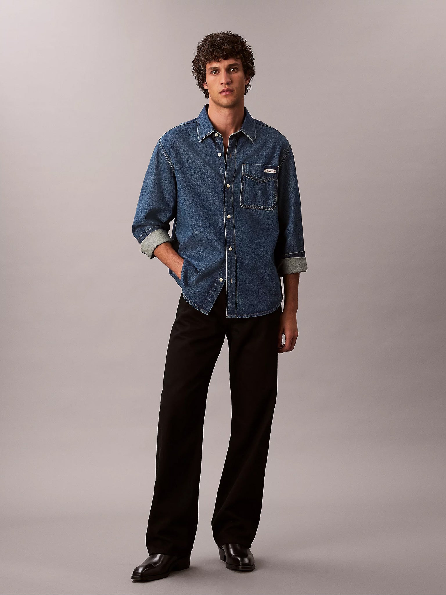 Ανδρικό πουκάμισο τζιν overshirt CLASSIC HARBOUR BLUE OVERSHIRT LV04RD764G011 | LV04RD764G011