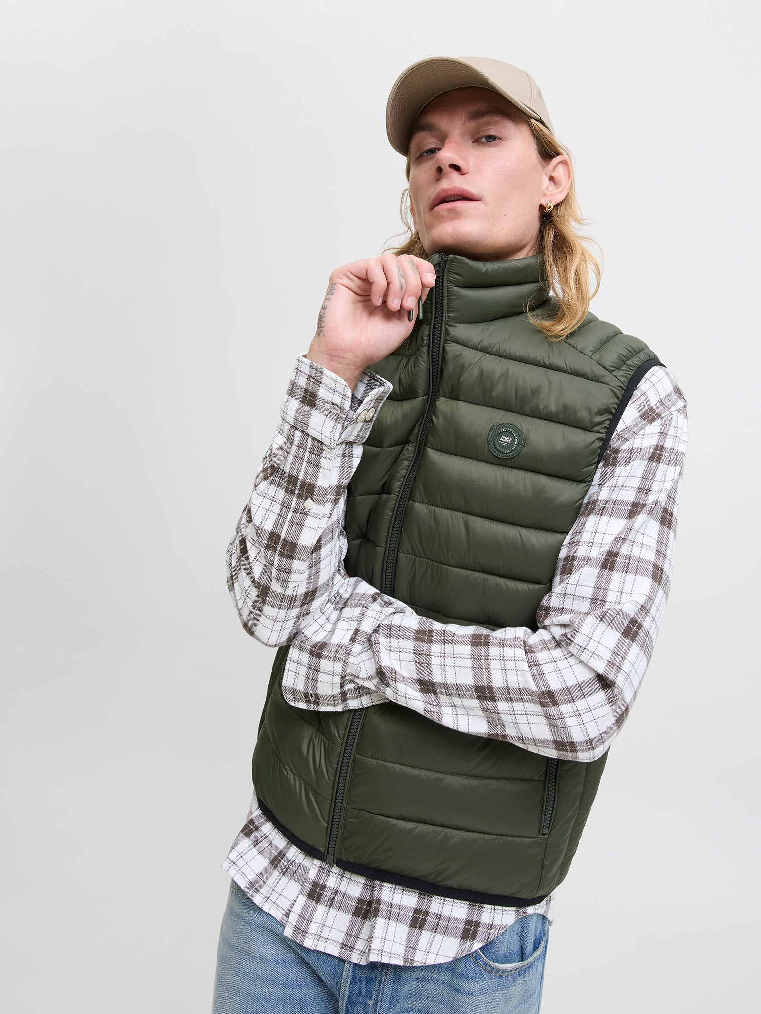 Ανδρικό γιλέκο puffer JJEBRADLEY LIGHT BODYWARMER COLLAR 12280973 | 12280973