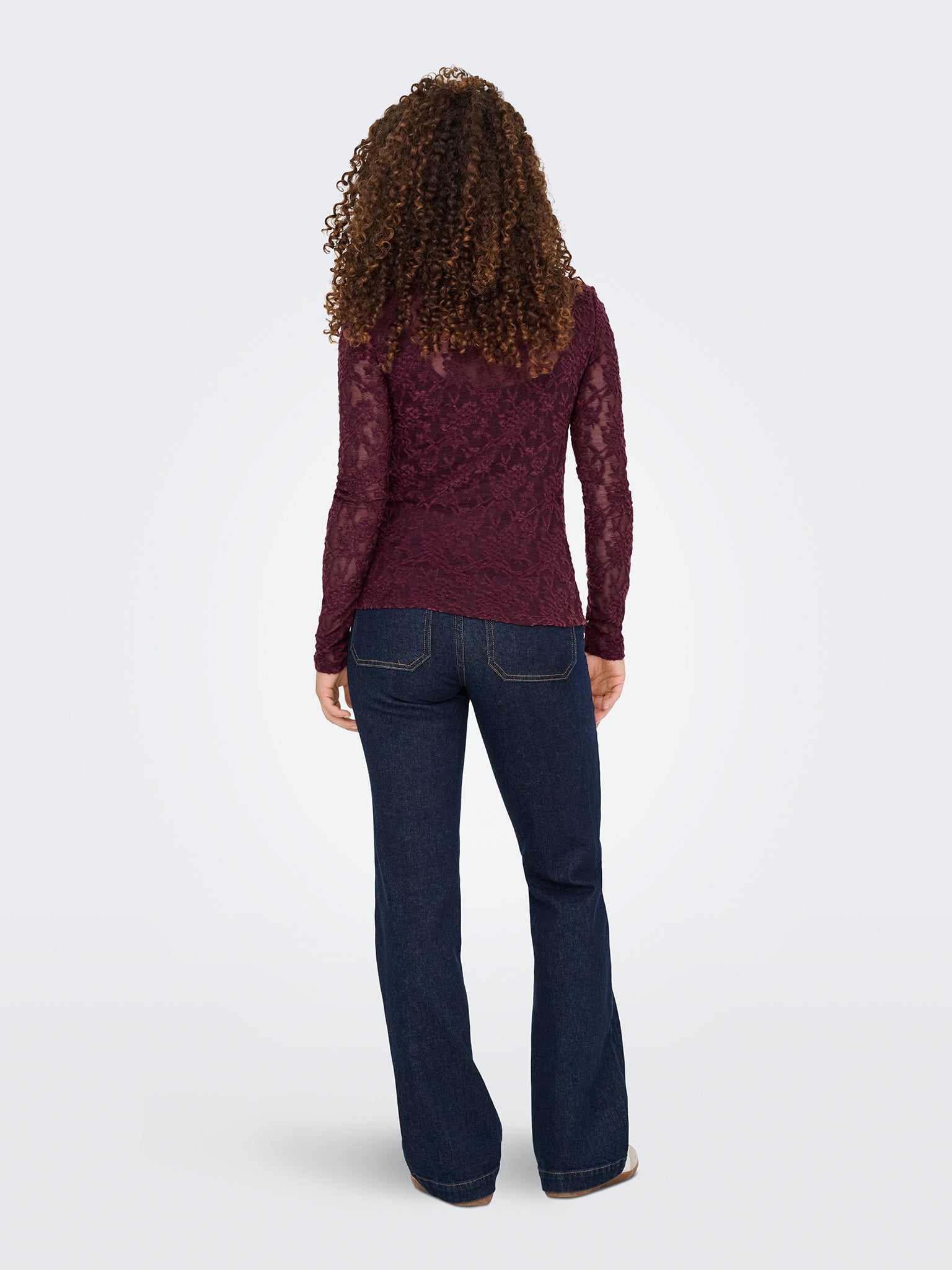 Γυναικεία μπλούζα με διαφάνεια ONLBLAISE L/S TOP JRS 15356155 | 15356155