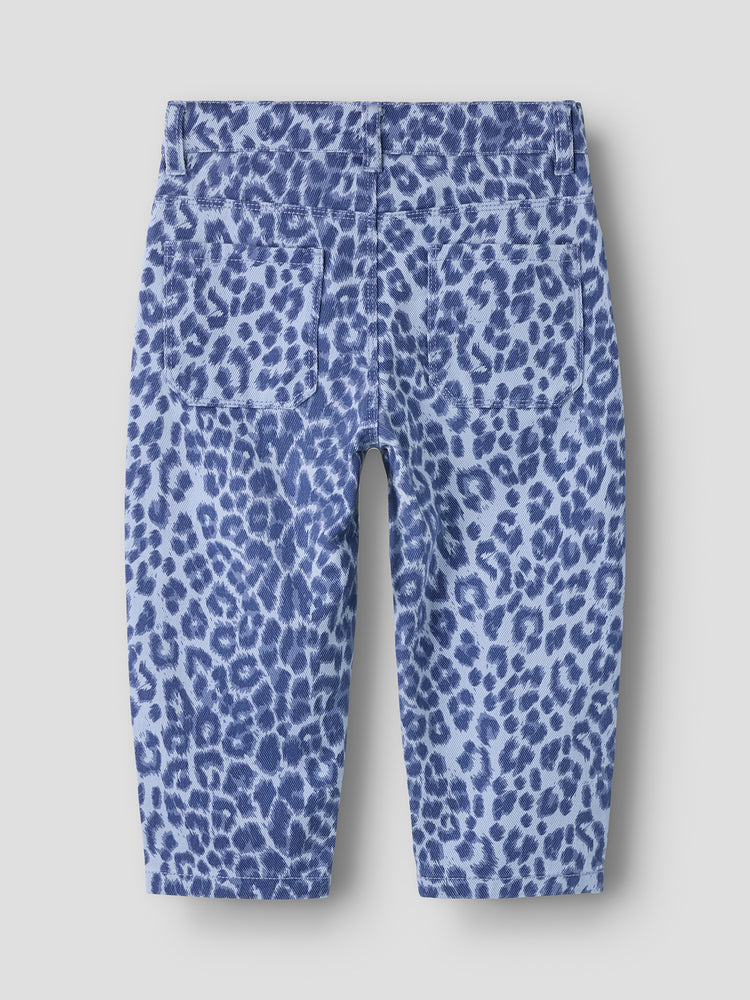 Παιδικό παντελόνι τζιν animal NMFBELLA MOM LEO TWILL PANT 4002-TD F 13253471 | 13253471