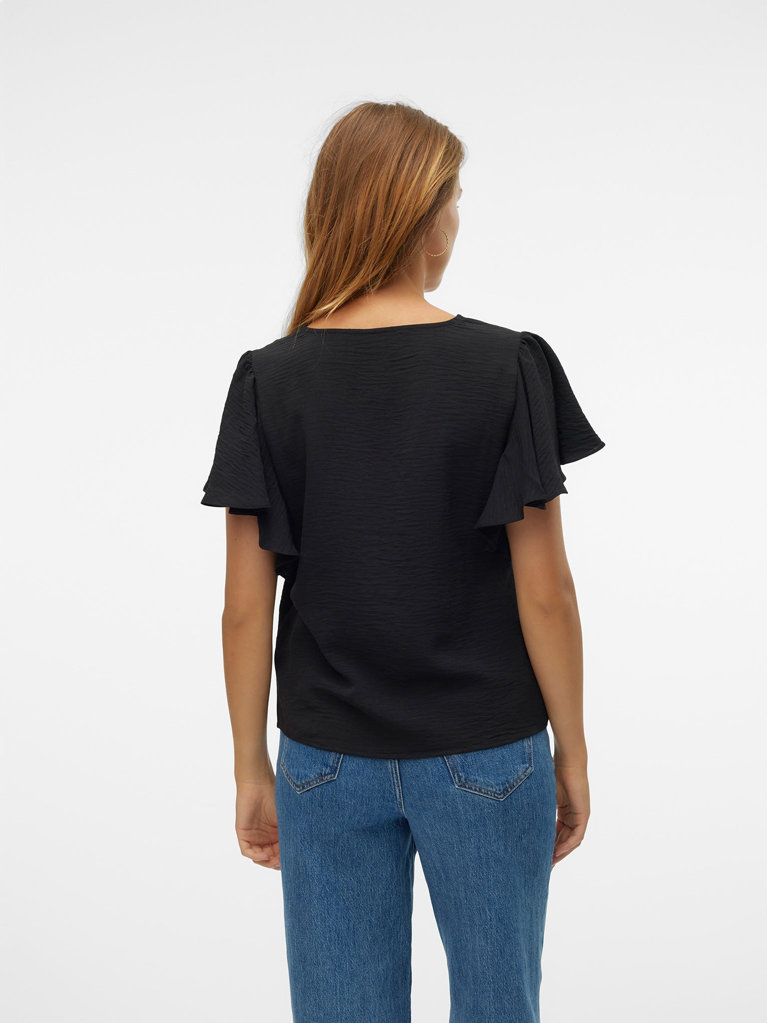 Γυναικεία μπλούζα VMALVA SS FRILL TOP WVN EXP 10327301 | 10327301