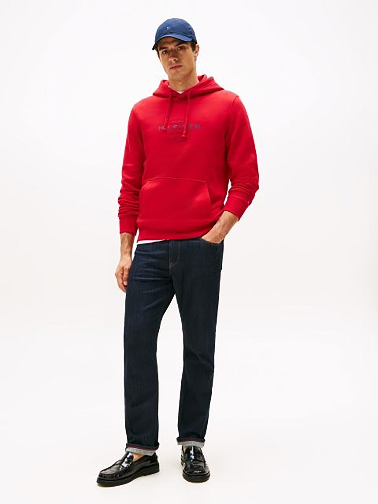 Ανδρική μπλούζα φούτερ OVAL GRAPHIC HOODIE MW0MW40864XLD | MW0MW40864XLD