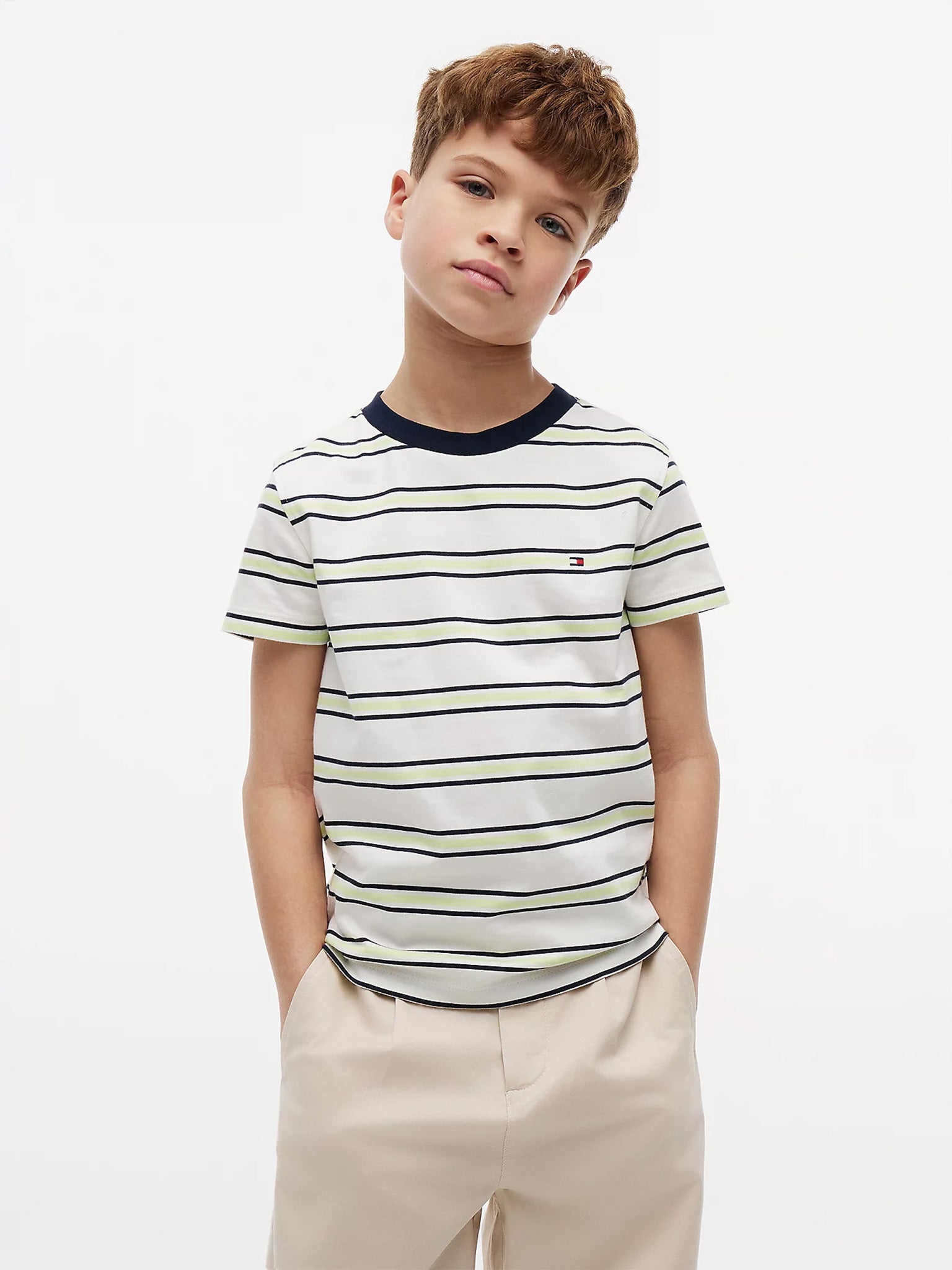 Παιδική μπλούζα ριγέ ESSENTIAL COTTON TEE S/S KB0KB068790AA | KB0KB068790AA