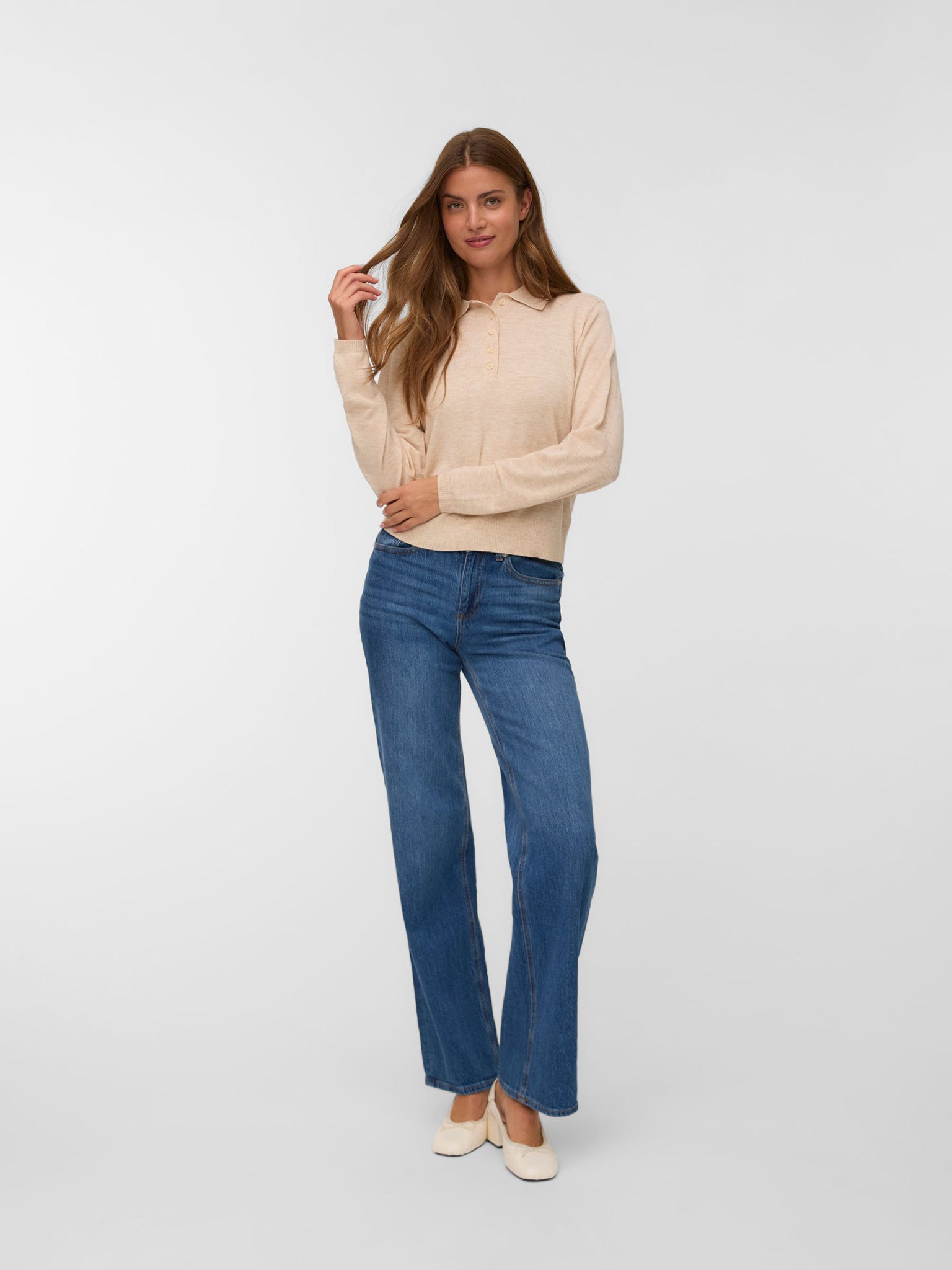 Γυναικεία μπλούζα polo AWSIKITA LS O-NECK KNIT POLO NOOS 10331614 | 10331614