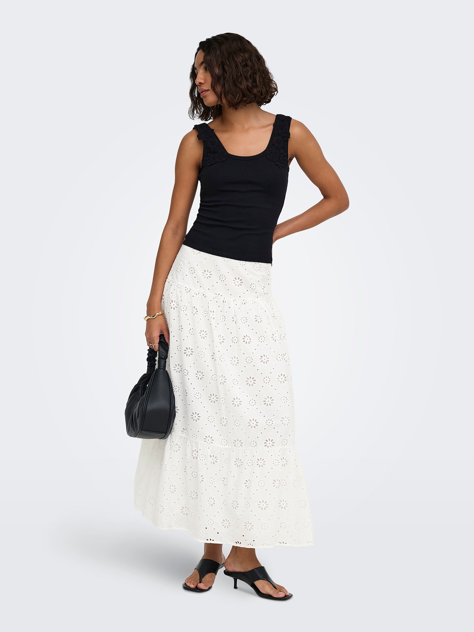 Γυναικεία φούστα κιπούρ ONLALITHEA LONG EMB SKIRT 15371176 | 15371176