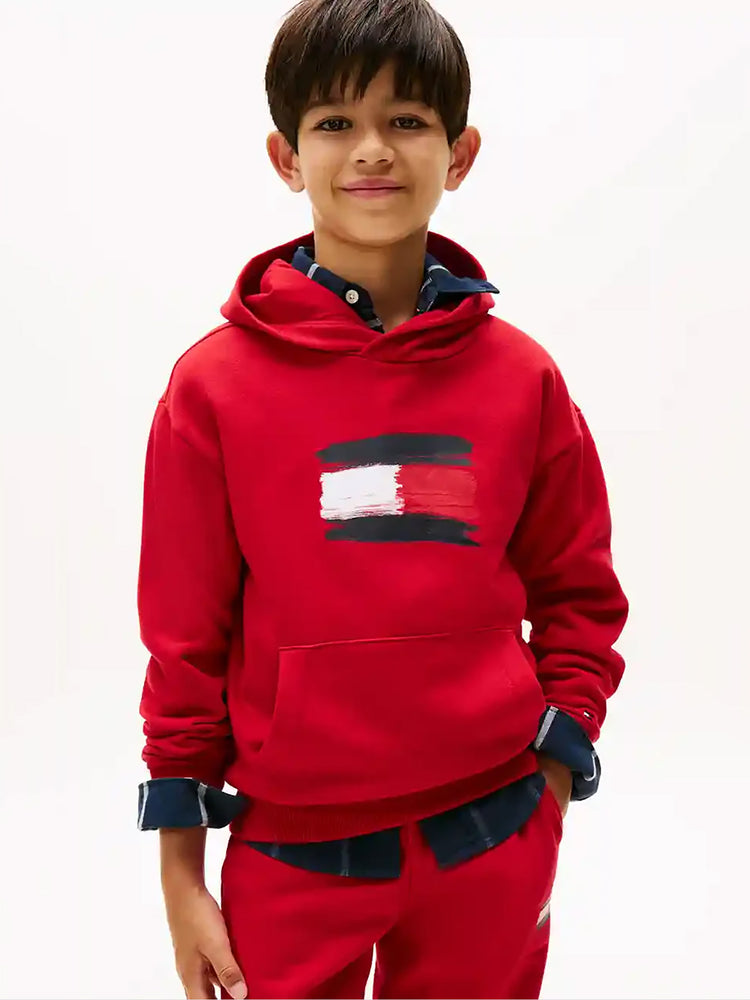 Παιδική μπλούζα φούτερ FLAG HOODIE KB0KB10112XLD | KB0KB10112XLD