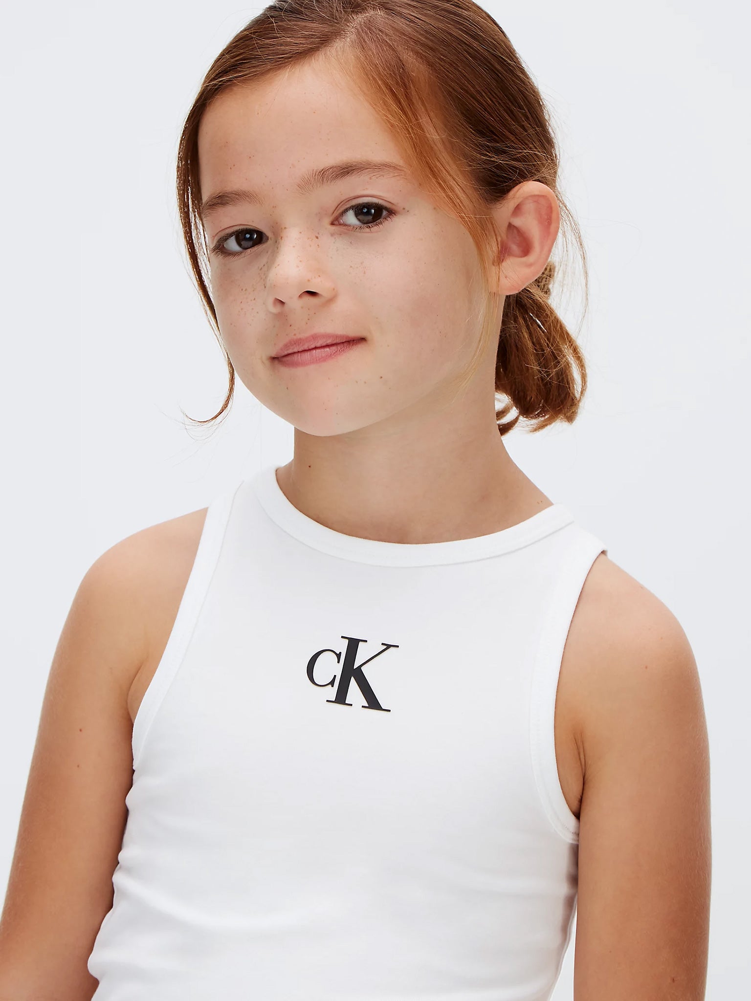Παιδική μπλούζα αμάνικη CK LOGO TANK TOP LVCKSJB10GYAF | LVCKSJB10GYAF