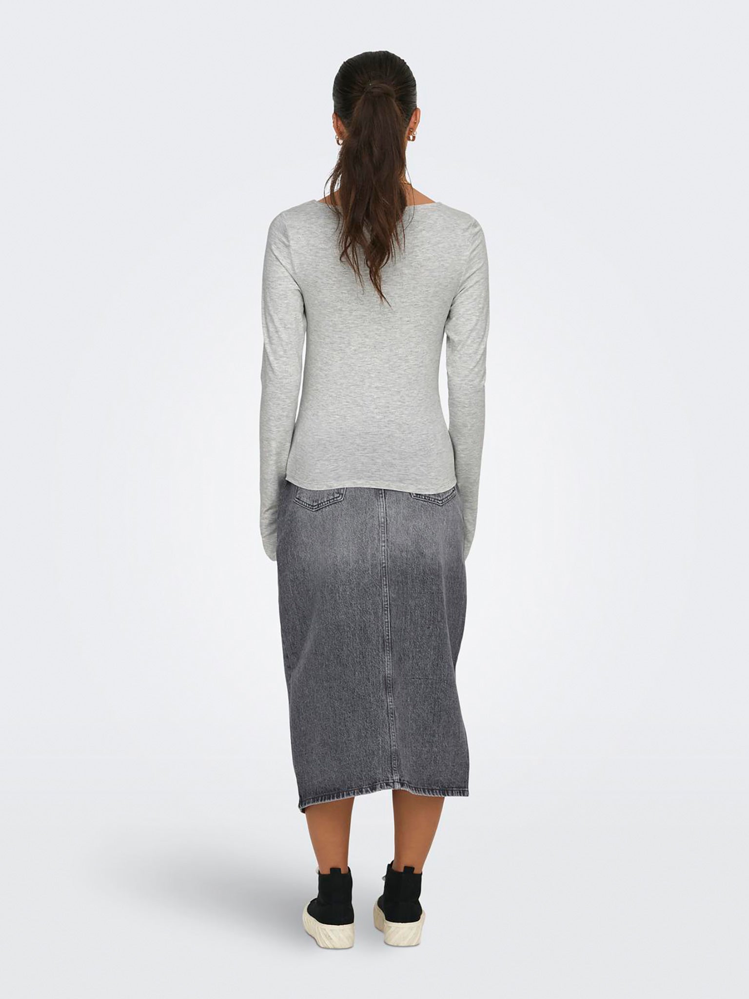 Γυναικεία μπλούζα μακό ONLFELINA L/S BOATNECK SLIT TOP CS JRS 15336321 | 15336321