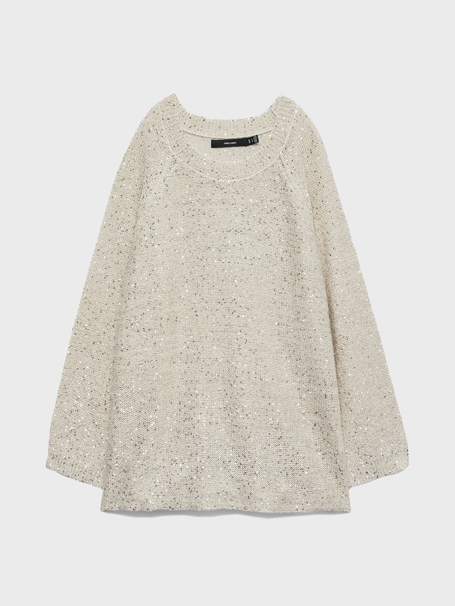 Γυναικεία μπλούζα παγιέτα VMLEILANI NEW LS O-NECK LONG PULL 10318192 | 10318192