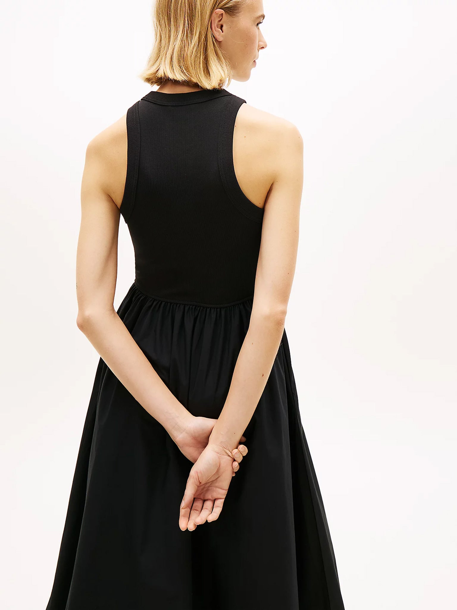 Γυναικείο φόρεμα TJW RIB POPLIN TANK DRESS EXT DW0DW22593BDS | DW0DW22593BDS