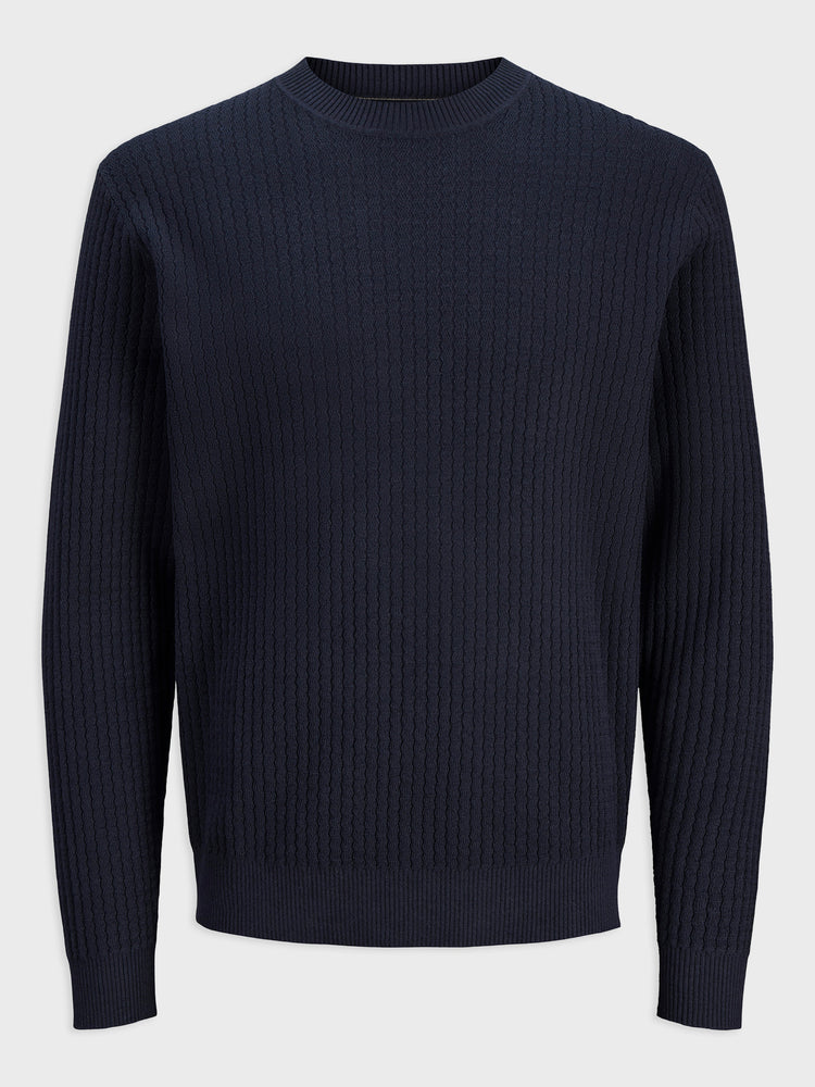Ανδρική μπλούζα πλεκτή JPRBLUBARKLEY KNIT CREW NECK CH 12286611 | 12286611