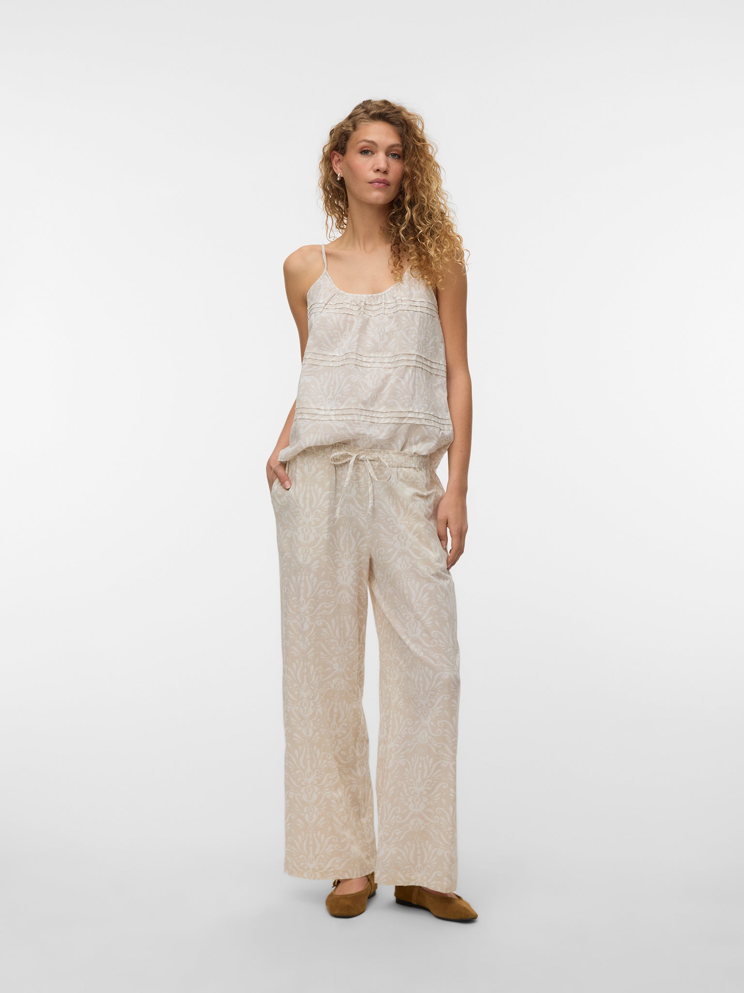 Γυναικείο παντελόνι εμπριμέ VMDICTHE NW WIDE TIE PANT WVN 10341604 | 10341604
