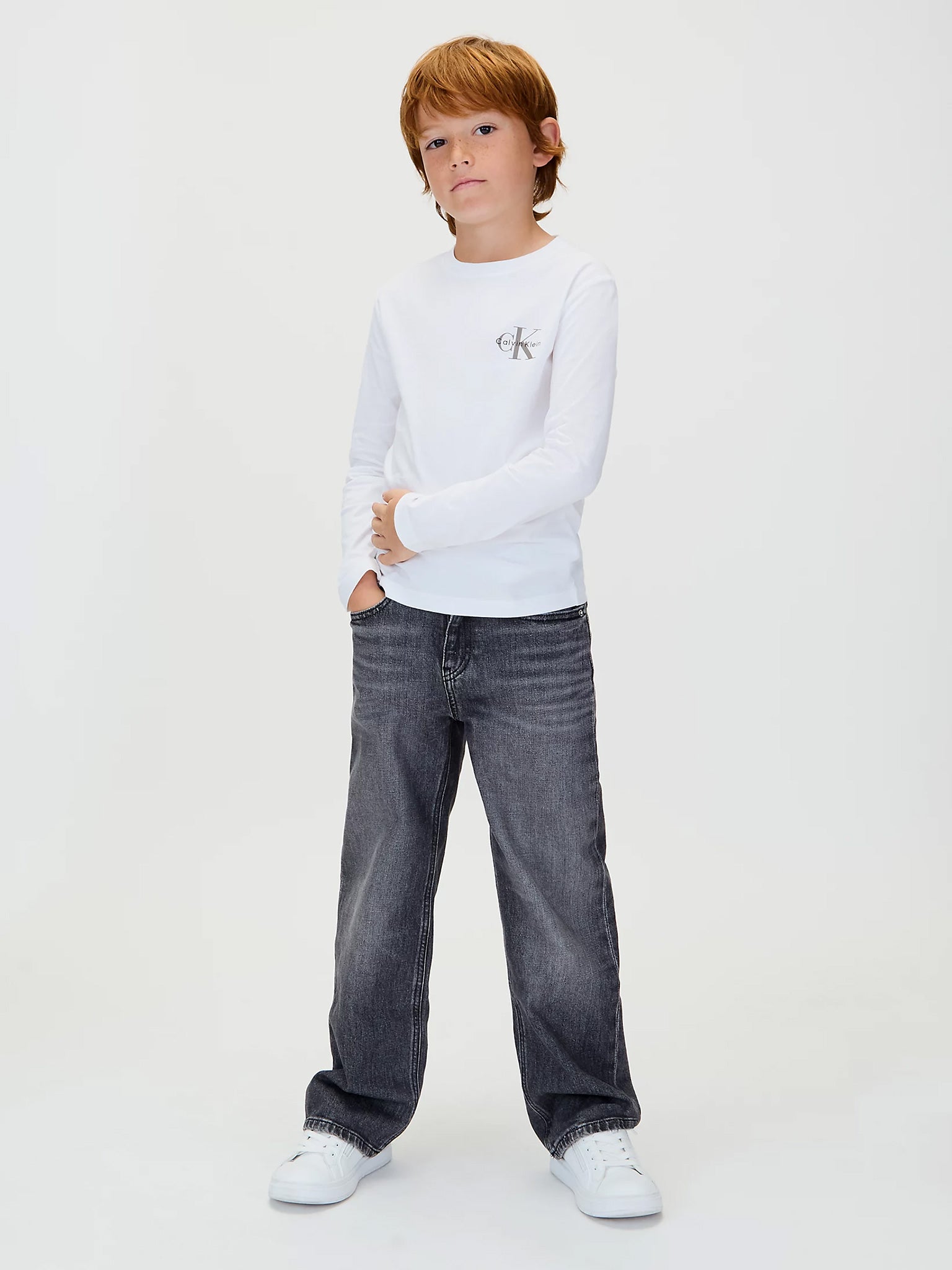 Παιδική μπλούζα μακό CHEST MONOLOGO LS T-SHIRT IU0IU00717YAF | IU0IU00717YAF