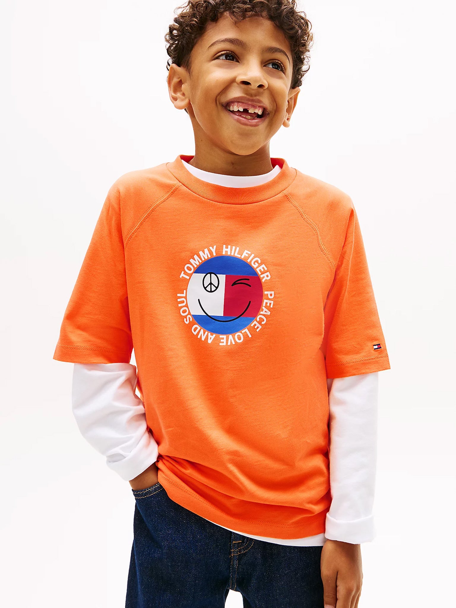 Παιδική μπλούζα μακό FUN FLAG GRAPHIC T-SHIRT KB0KB10269SD2 | KB0KB10269SD2