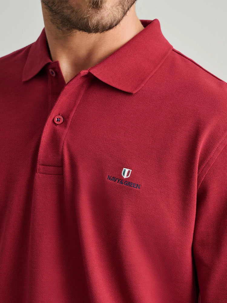 Ανδρική μπλούζα polo merlot 24GE.500.8 | 24GE.500.8