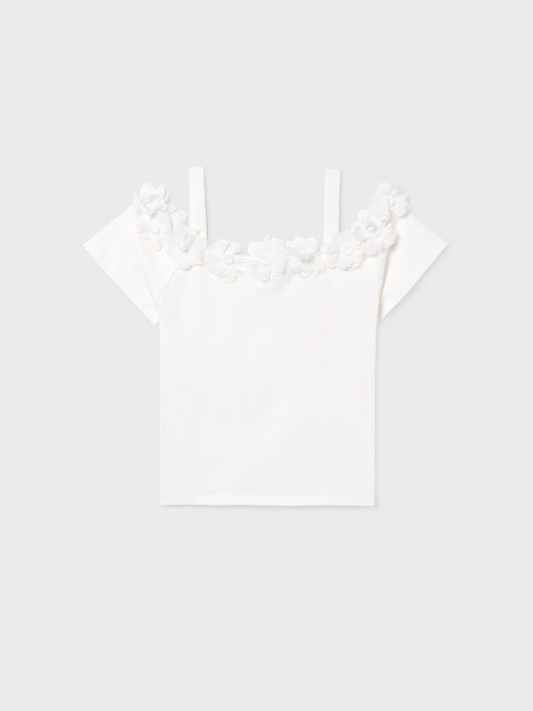 Εφηβική μπλούζα λουλούδια 3D | 26-06003-095