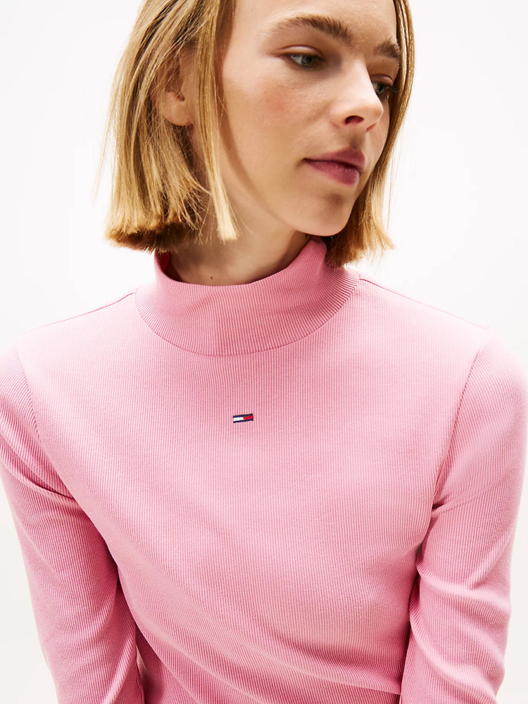 Γυναικεία μπλούζα ριπ TJW ESSENTIAL MOCK NECK DW0DW19830THC | DW0DW19830THC