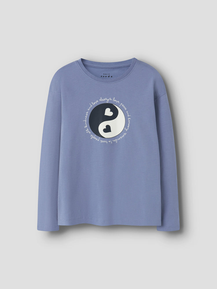 Εφηβική μπλούζα μακό Ying Yang  NKFVEEN LS RLX TOP 13234709 | 13234709