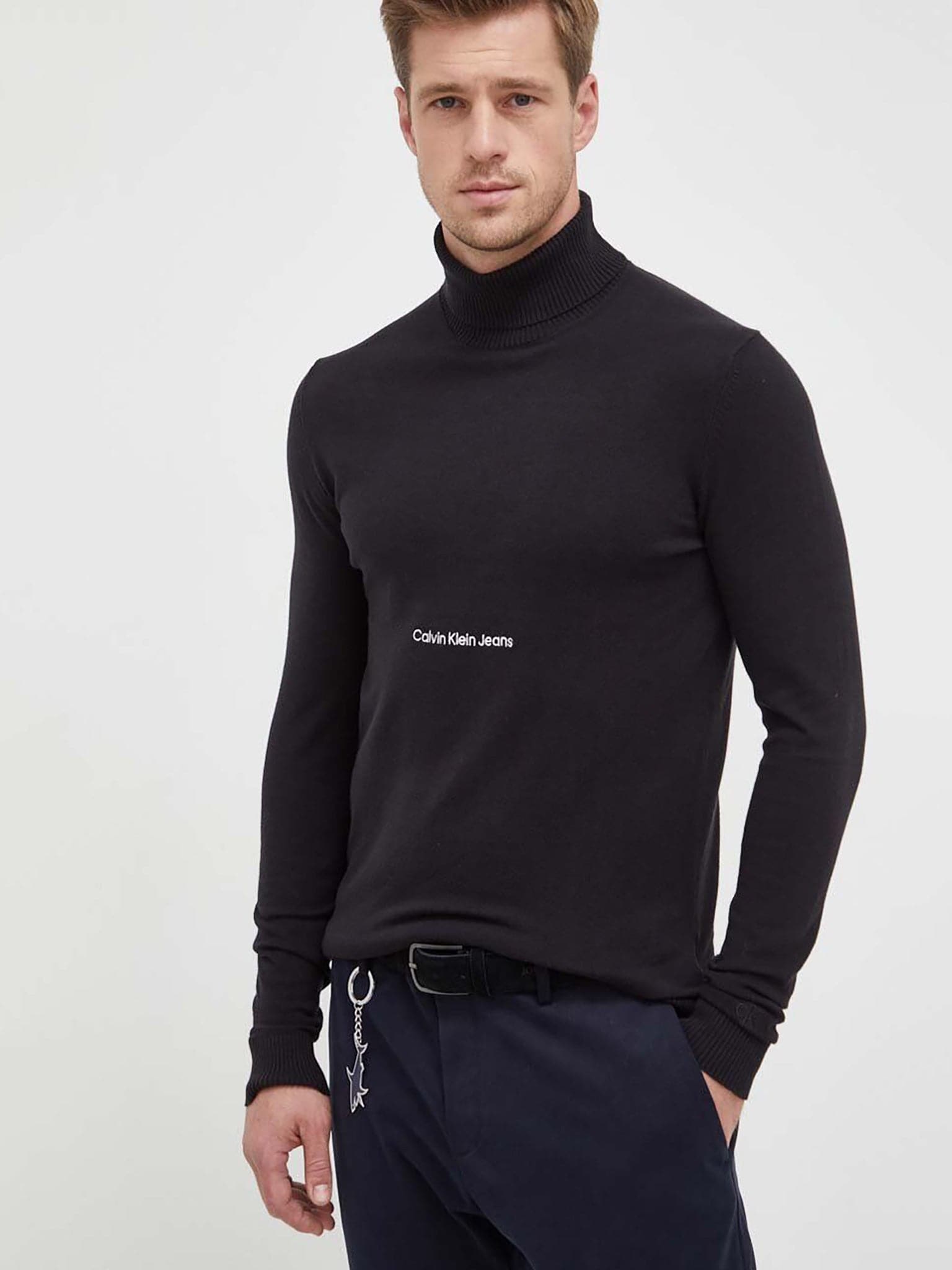 Ανδρική μπλούζα ζιβάγκο INSTITUTIONAL ROLL NECK SWEATER J30J324325BEH | J30J324325BEH