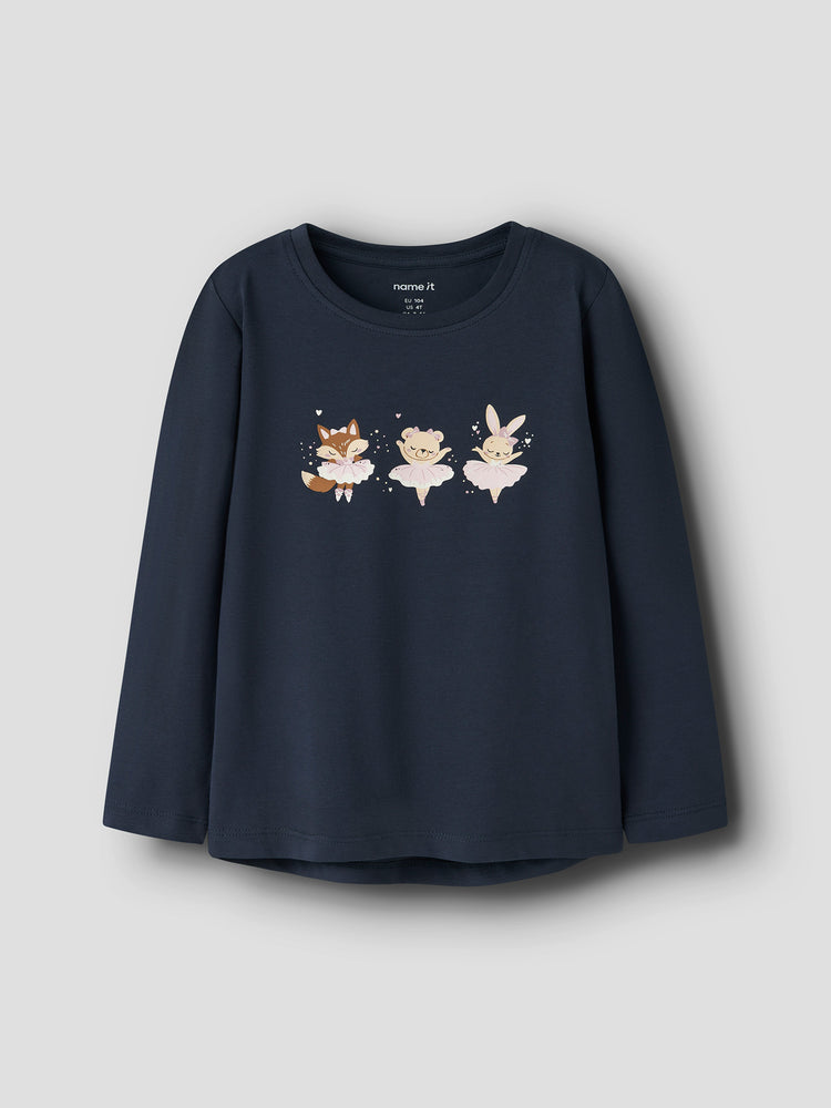 Παιδική μπλούζα Animal Ballerinas NMFVIX LS TOP 13224958 | 13224958