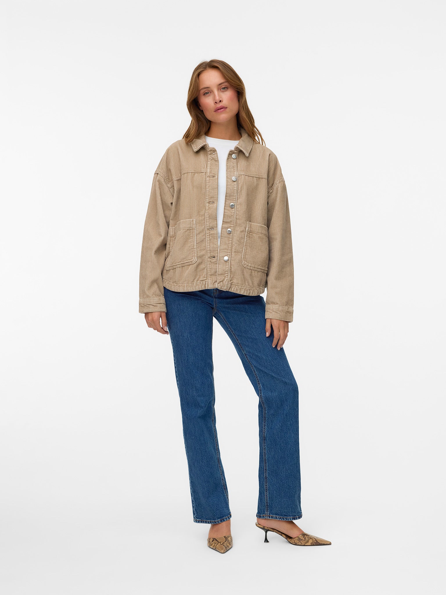 Γυναικείο τζάκετ κοτλέ VMJAMIE LS CORDUROY SHACKET MIX NOOS 10337350 | 10337350