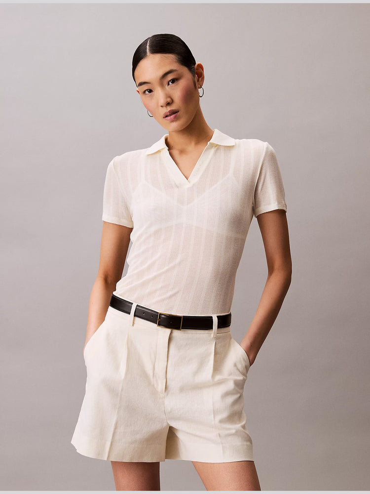 Γυναικεία μπλούζα polo POINTELLE SS POLO TOP LV047C210GYC9 | LV047C210GYC9