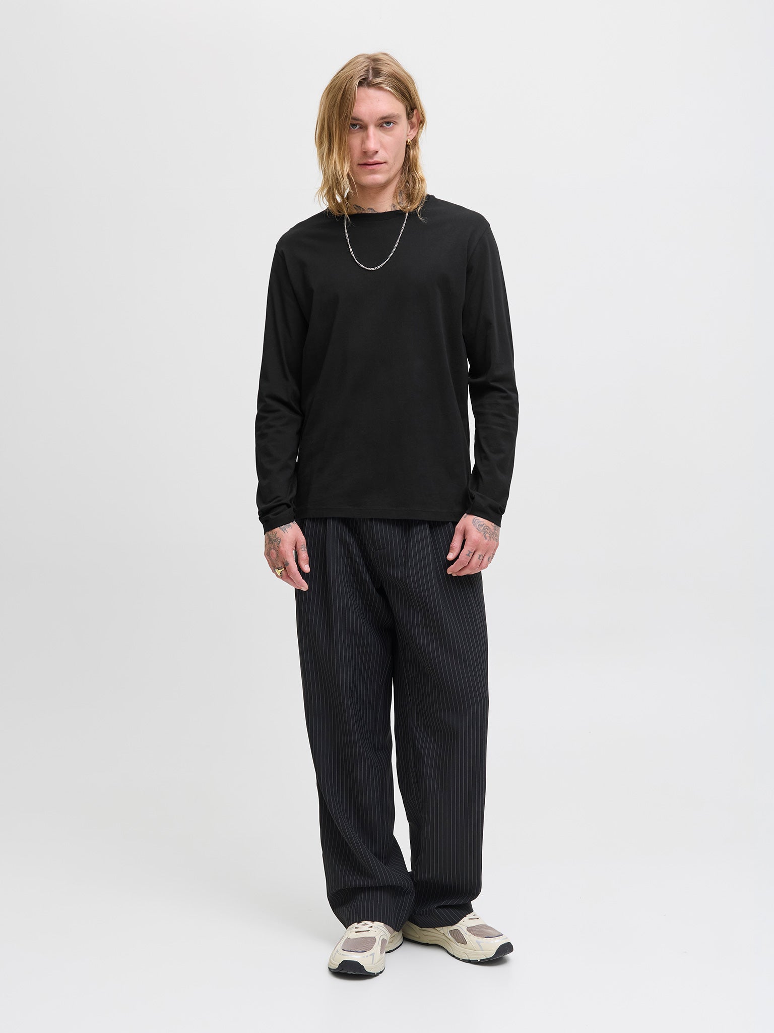Ανδρική μπλούζα JJEORGANIC BASIC TEE LS O-NECK NOOS 12279538 | 12279538