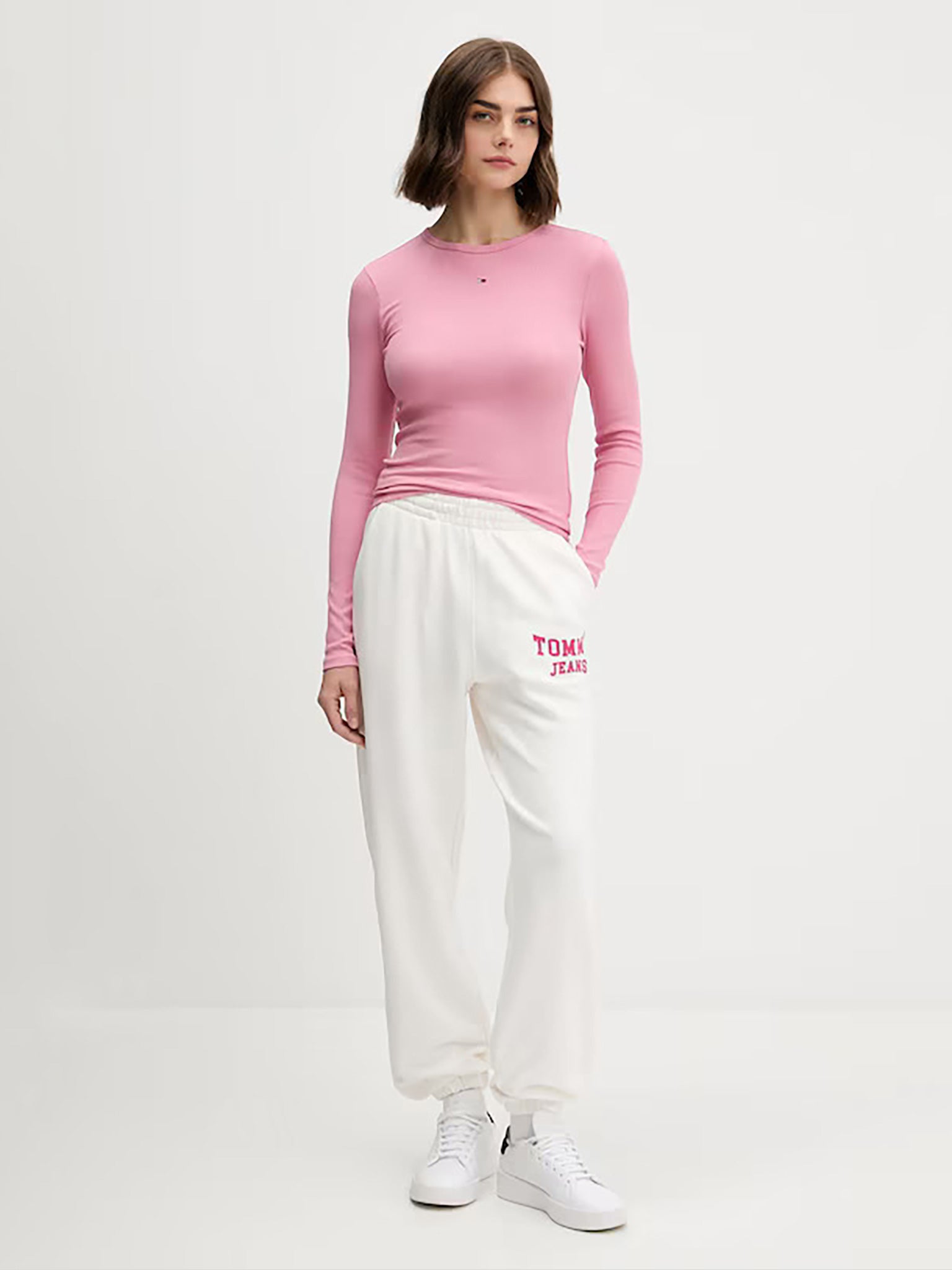 Γυναικεία μπλούζα ριπ TJW SLIM ESSENTIAL RIB LS DW0DW17387THC | DW0DW17387THC