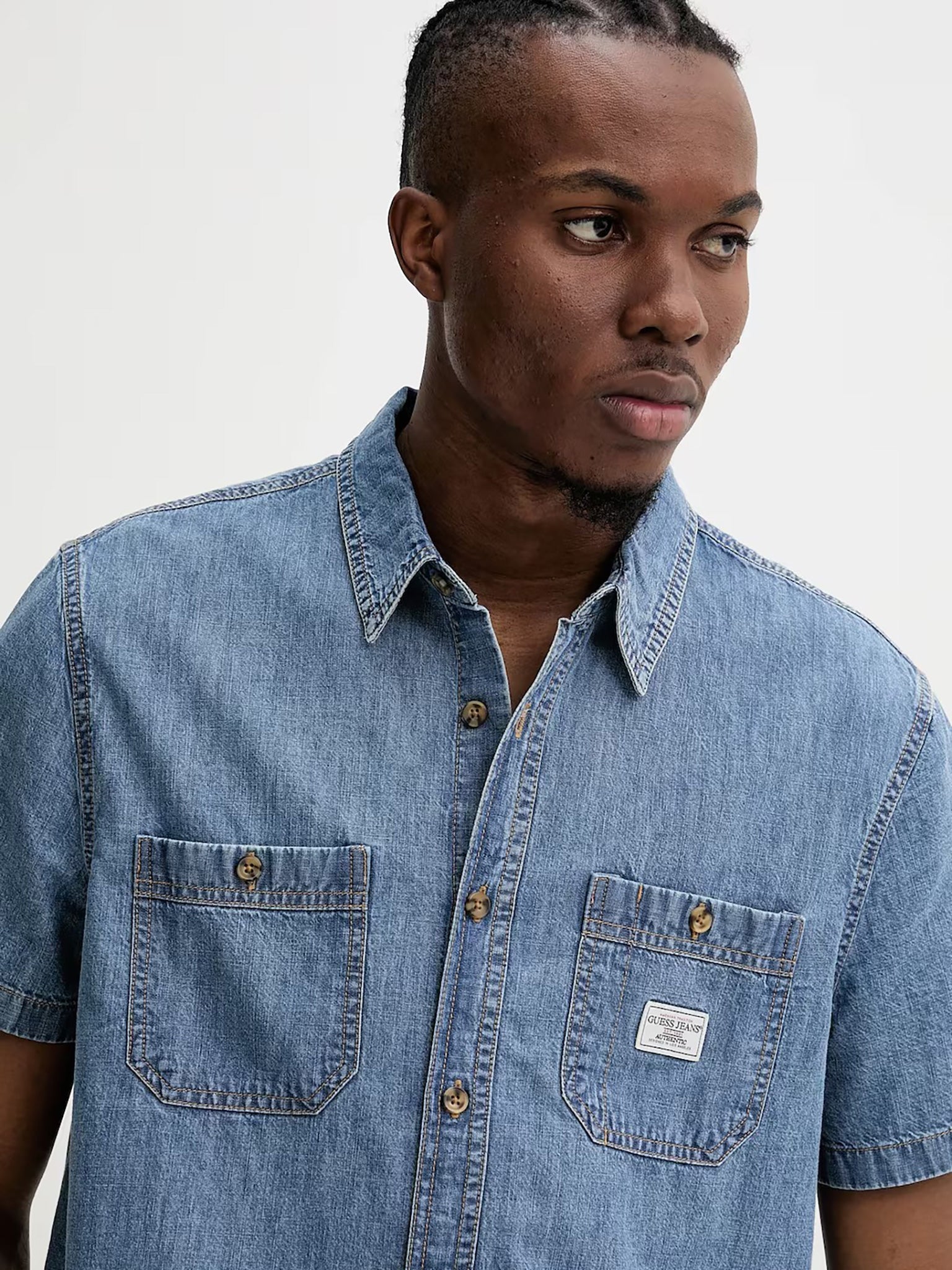 Ανδρικό πουκάμισο regular denim organic cotton M5GH09D5NY2GJMW | M5GH09D5NY2GJMW