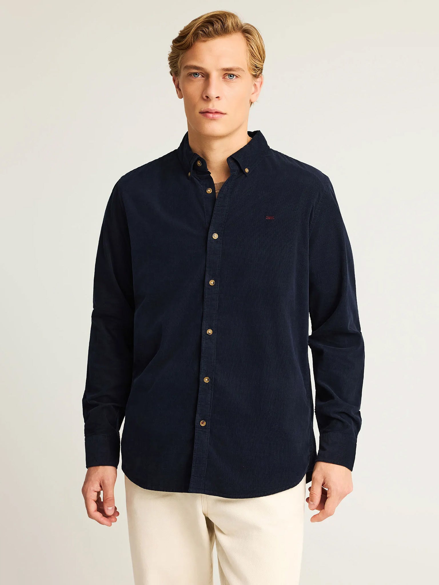 Ανδρικό πουκάμισο κοτλέ FBM012-003-05 | FBM012-003-05