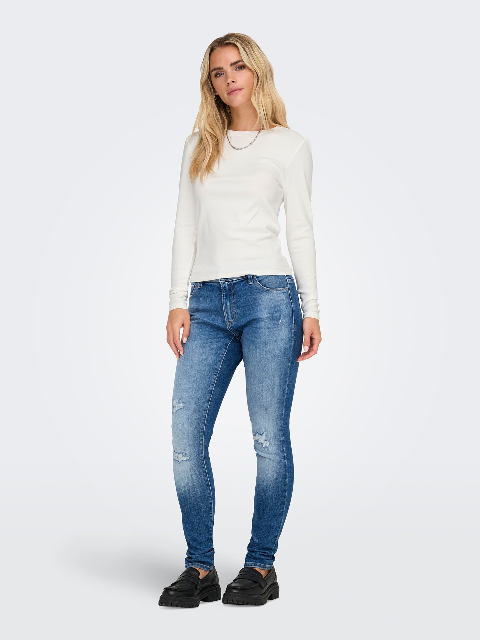 Γυναικεία μπλούζα ONLRILEY O-NECK L/S TOP JRS NOOS 15323159 | 15323159