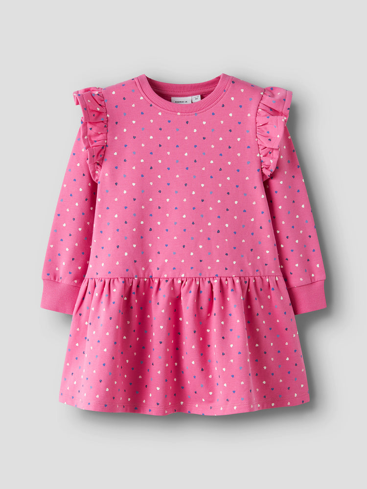 Παιδικό φόρεμα σταμπωτό NMFOEANA LS SWE DRESS BRU 13244982 | 13244982