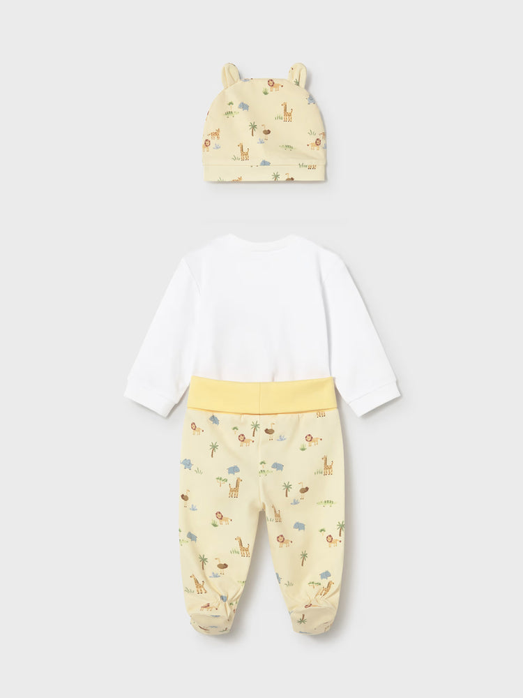 Βρεφικό σύνολο 3 τεμ με σκούφο | 26-01504-076
