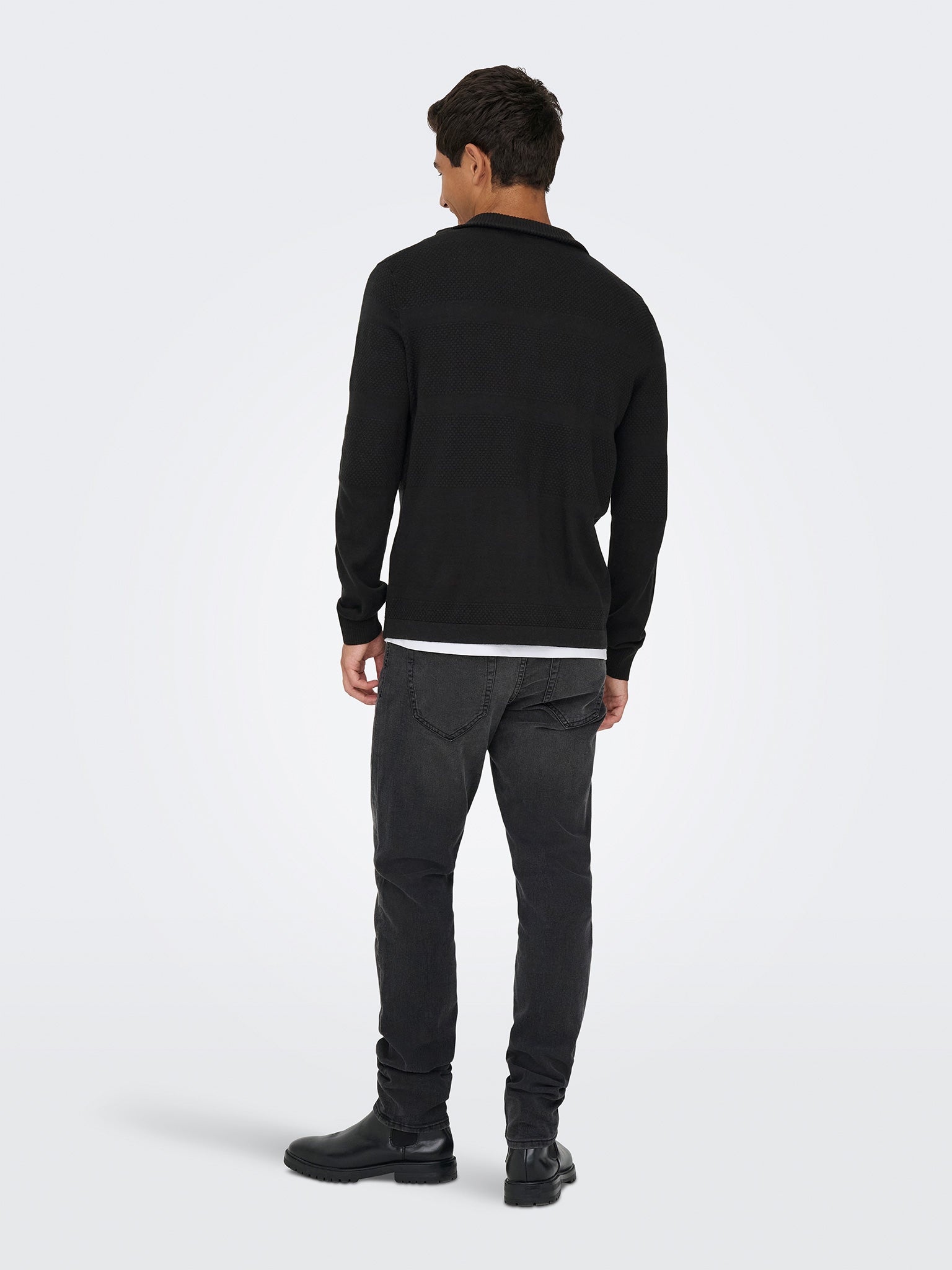 Ανδρική ζακέτα πλεκτή ONSMALIK REG 12 PIN ZIP CARD KNIT NOOS 22033304 | 22033304