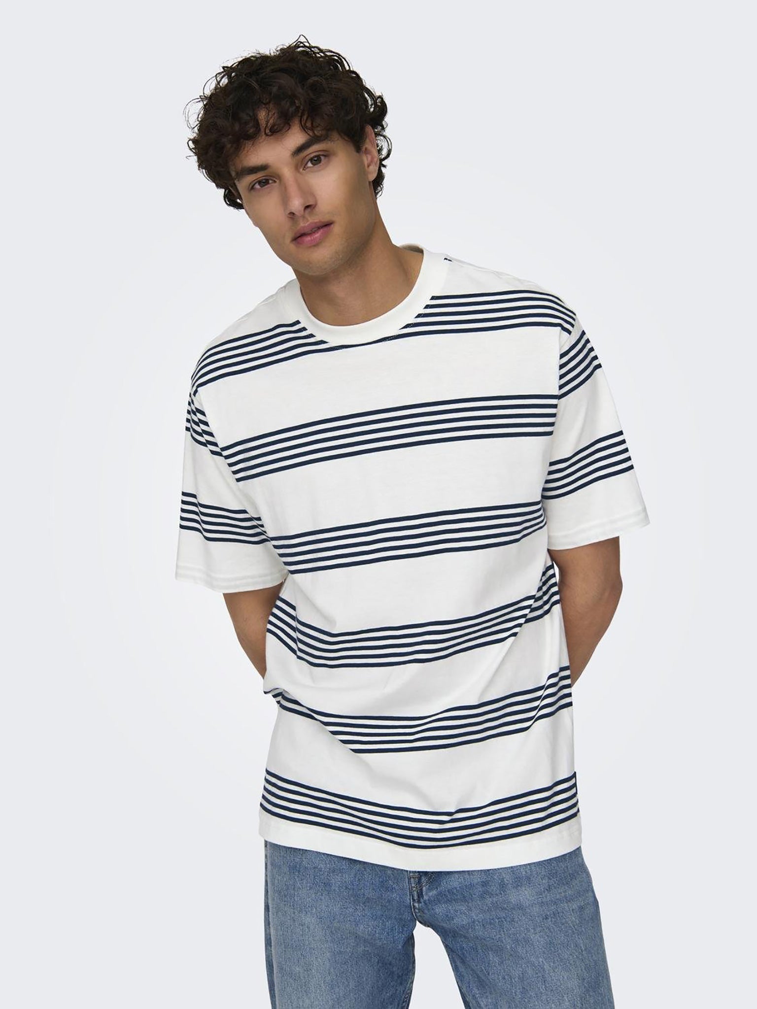 Ανδρικό t-shirt ONSLEONARD LIFE RLX STRIPED SS TEE 22028148 | 22028148