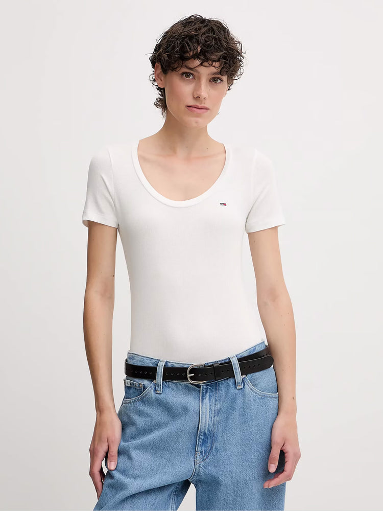 Γυναικείο t-shirt ριπ TJW REG SOFT RIB ESSENTIAL SS DW0DW20916YBL | DW0DW20916YBL