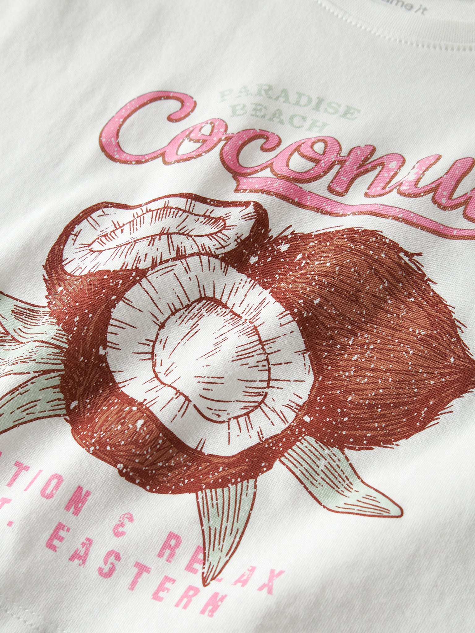 Εφηβική μπλούζα crop coconut NKFVILMA CAPSL CROP TOP F1 NOOS 13215793 | 13215793