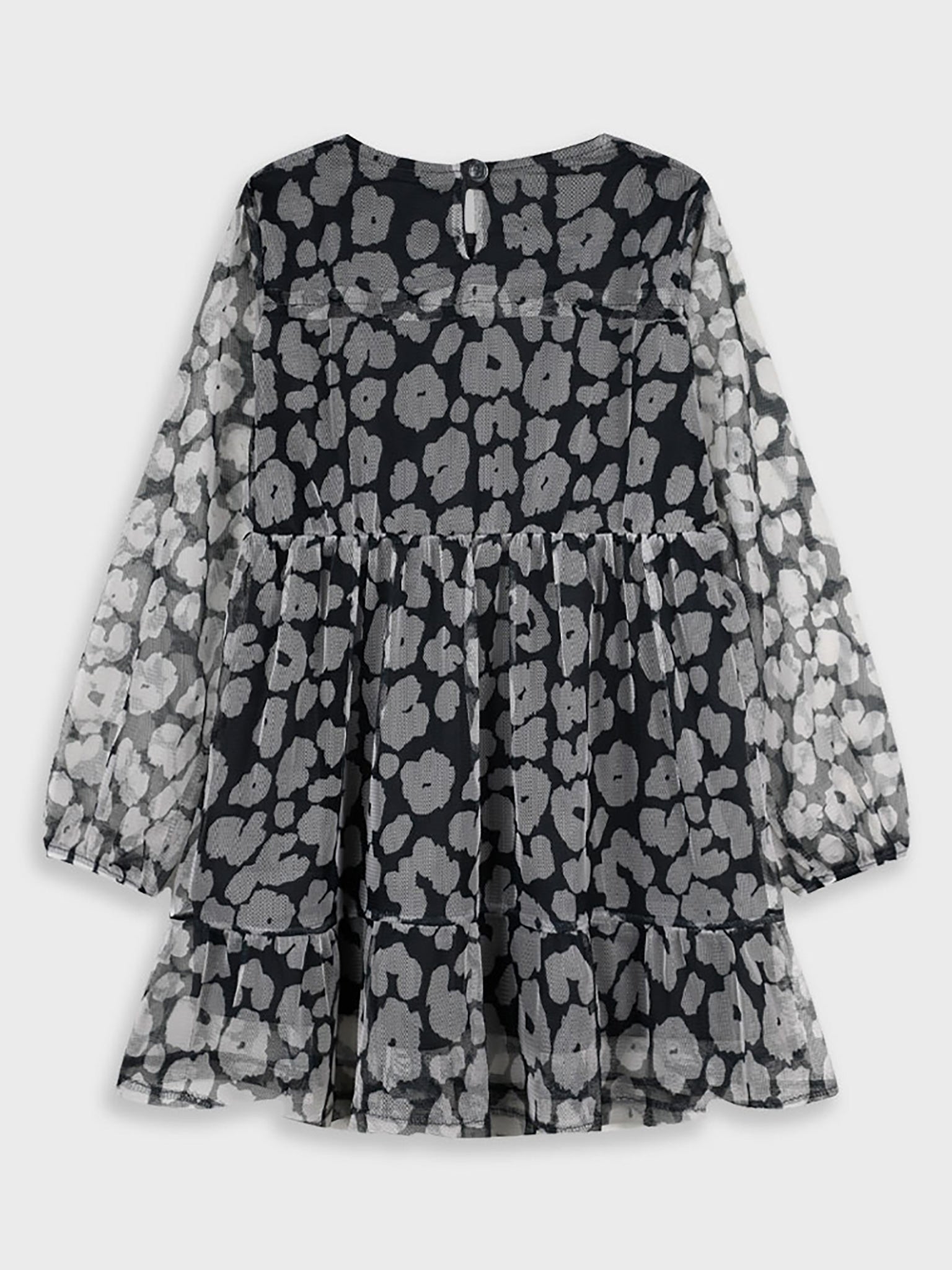 Εφηβικό φόρεμα με διαφάνεια 16-125210-7 | 16-125210-7