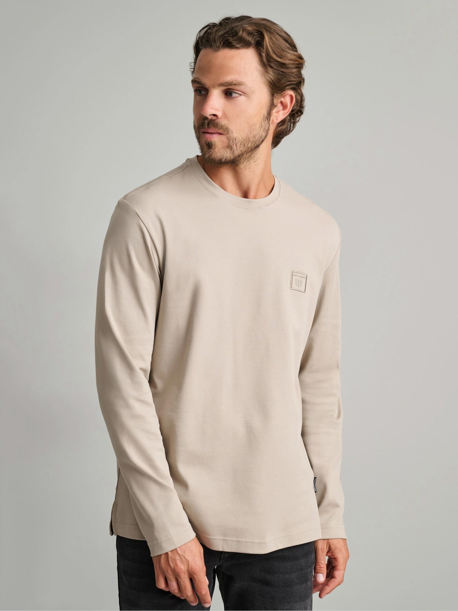 Ανδρική μπλούζα μακό beige 24EY.030/R | 24EY.030/R
