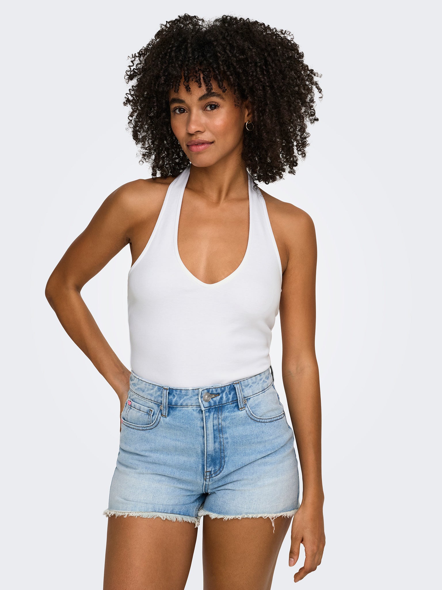 Γυναικεία μπλούζα ve γιακά ONLMALIA S/L TOP BOX JRS 15374843 | 15374843
