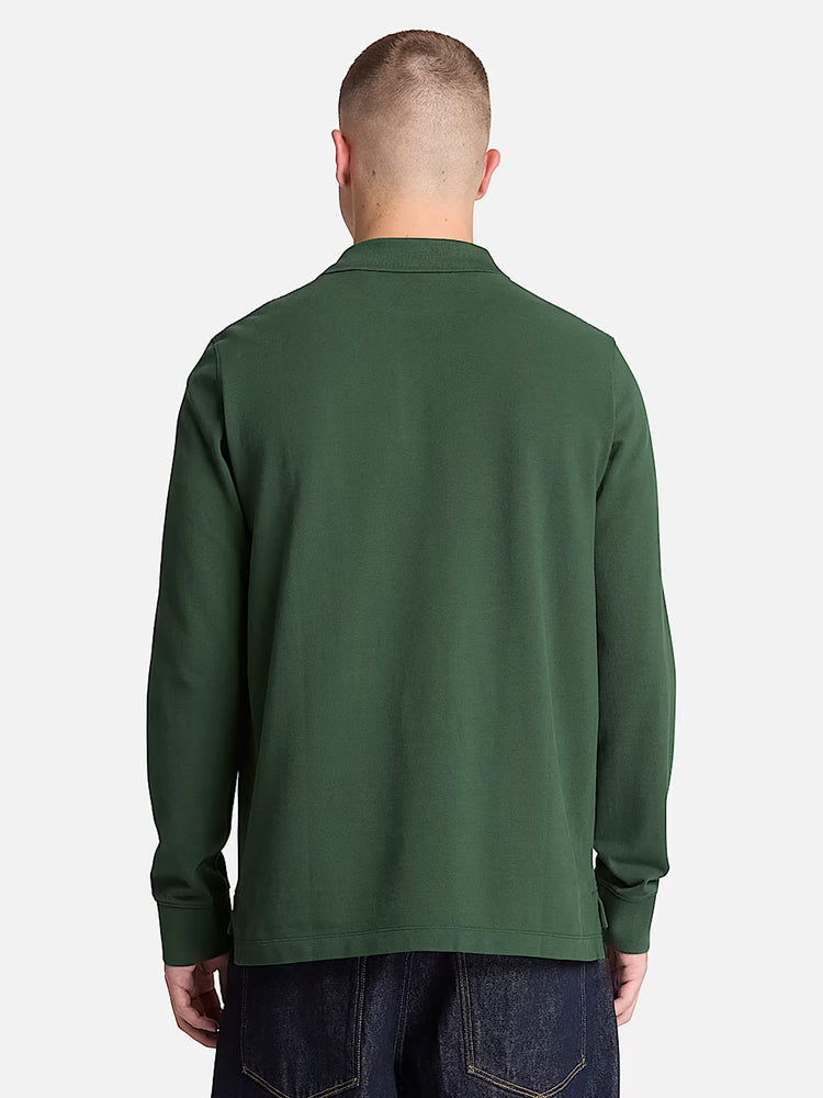 Ανδρική μπλούζα polo Millers River Long-Sleeve Polo for Men in Dark Green TBC0YHBE398 | TBC0YHBE398