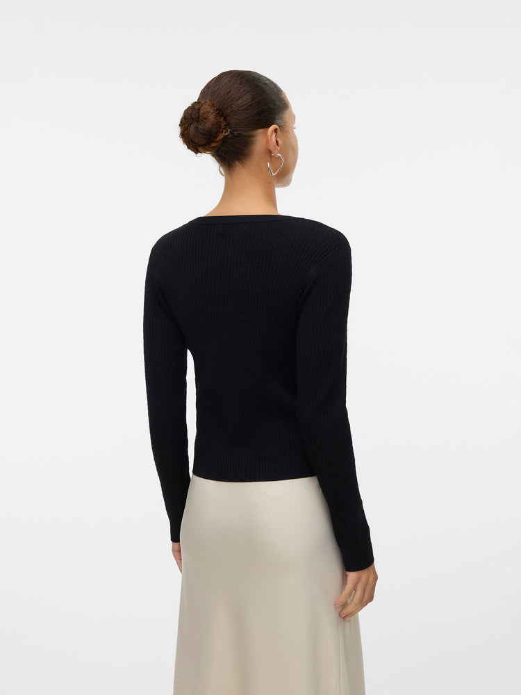 Γυναικεία μπλούζα πλεκτή VMSILJE LS O-NECK CABLE PULLOVER 10331852 | 10331852