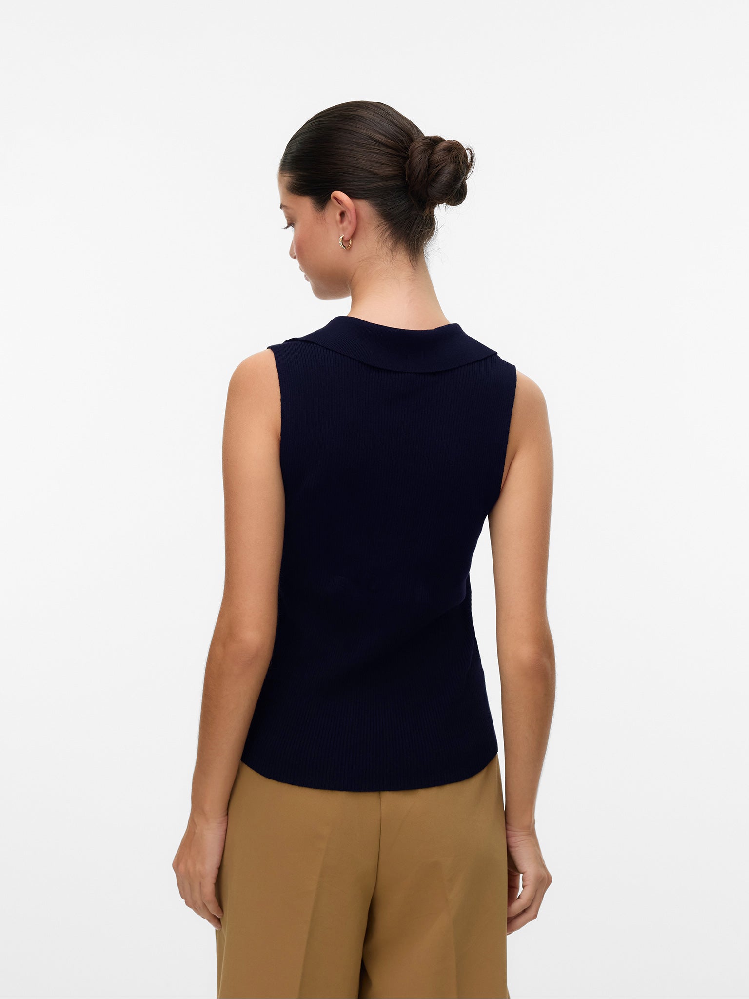 Γυναικεία αμάνικη μπλούζα VMWILLOW SL V-NECK POLO TOP 10330770 | 10330770
